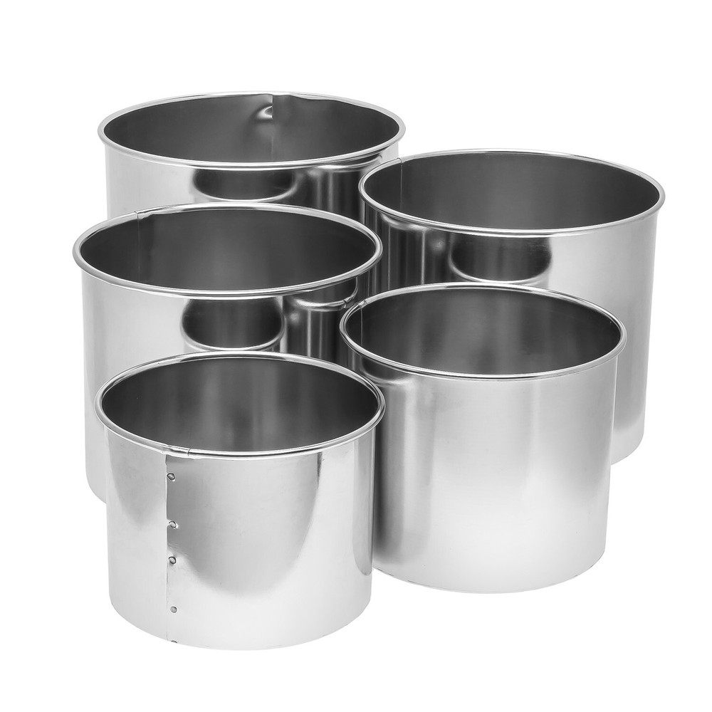 Set Of 5 Pans For Baking Easter Bread (Paska) With Removable Bottom