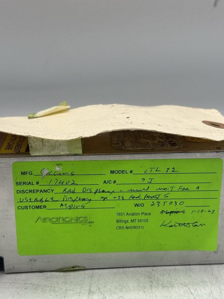 Collins NAV Controller CTL32 622-6521-016 READ