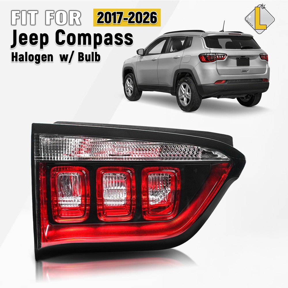 For 2017-2026 Jeep Compass Inner Halogen Tail Light Rear Lamp Driver Left Side