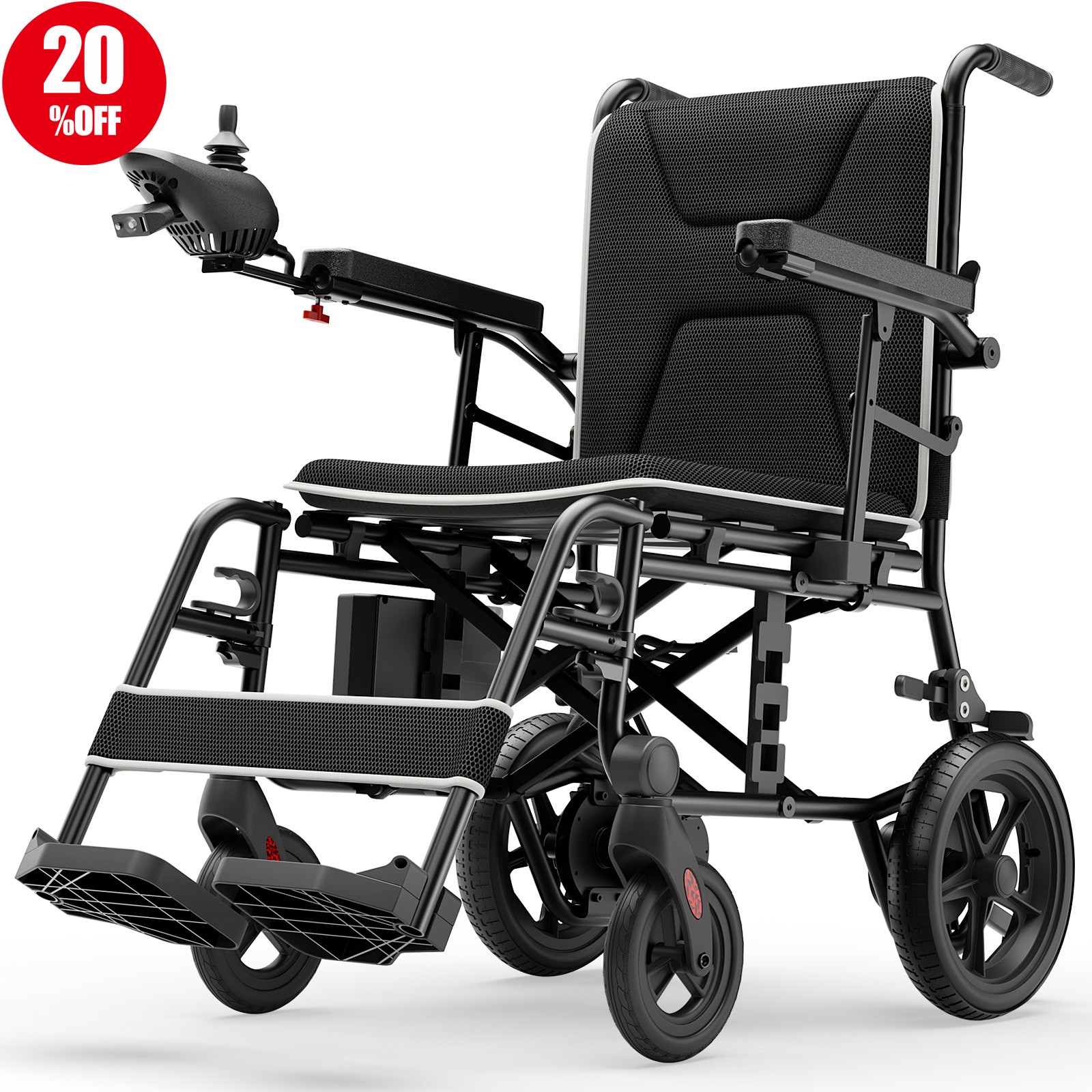 Ultra-Lightweight Electric Wheelchair 300lbs Capacity Foldable for Travel
