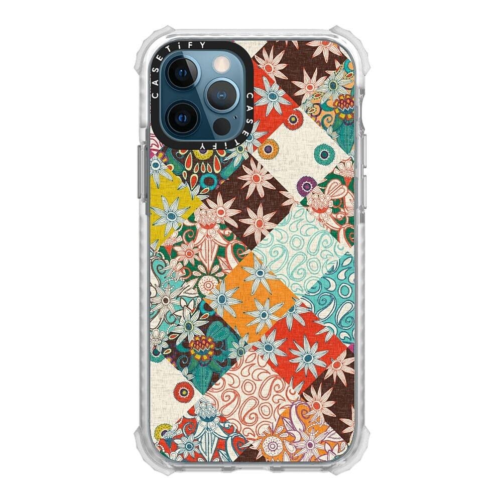 CASETiFY Ultra Impact Case for iPhone 12 / iPhone 12 Pro - SARILMAK Patchwork -