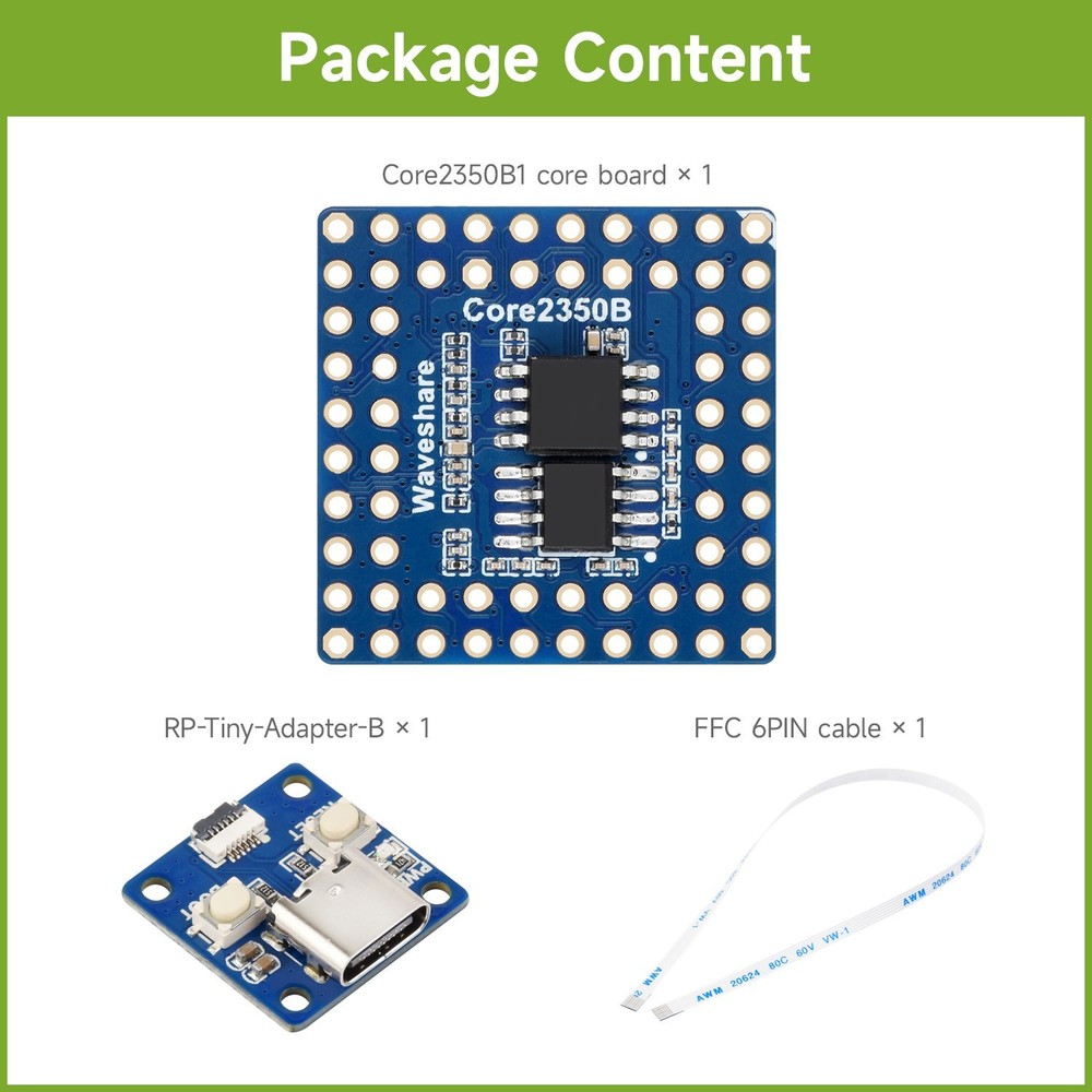 Waveshare Core2350B Core Board, Based On Raspberry Pi RP2350B Dual-core