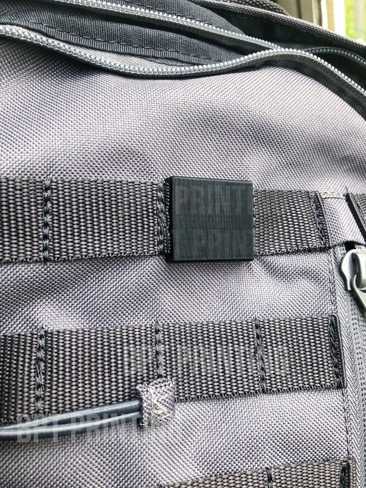 2x Pair 3D Printed Molle PALS Pack Mounting Strap Flat Panel Clips