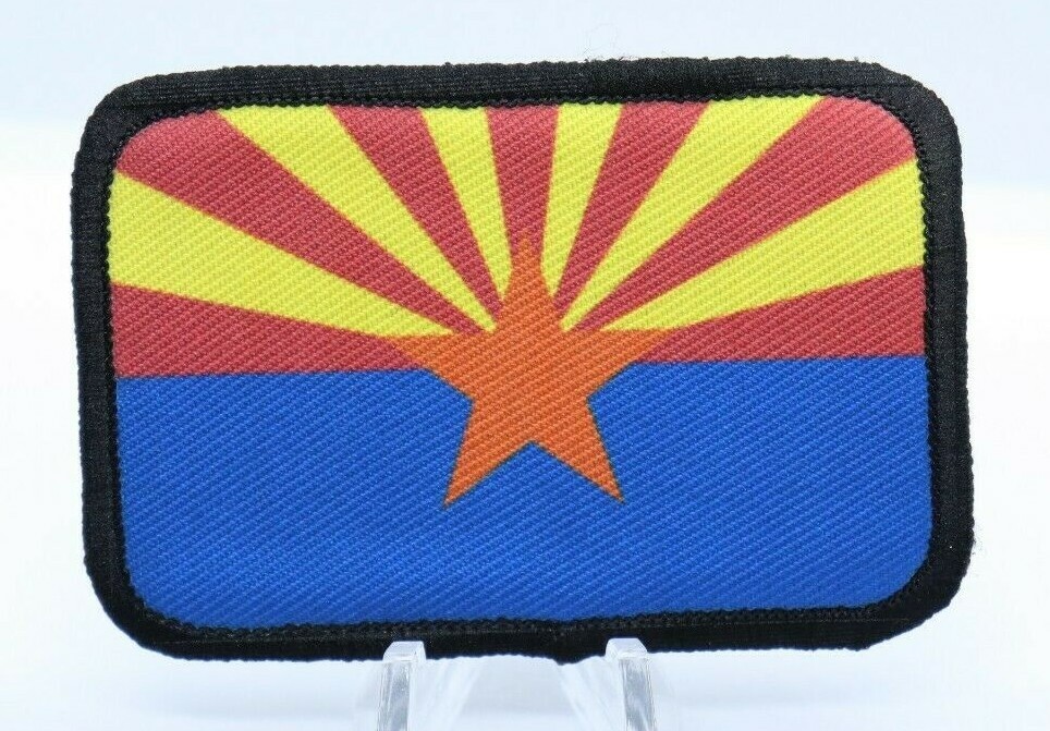 Arizona State flag  2"x3" hook & loop backing morale patch