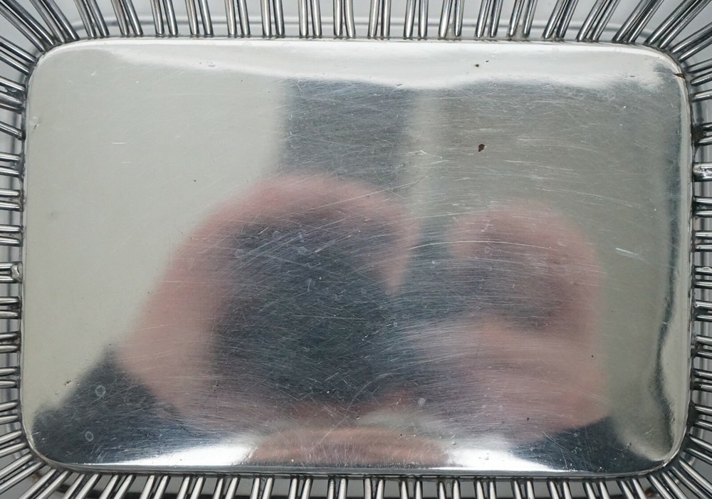 Vintage Silver Plated Fruit Bowl Basket Kitchen Table Decor