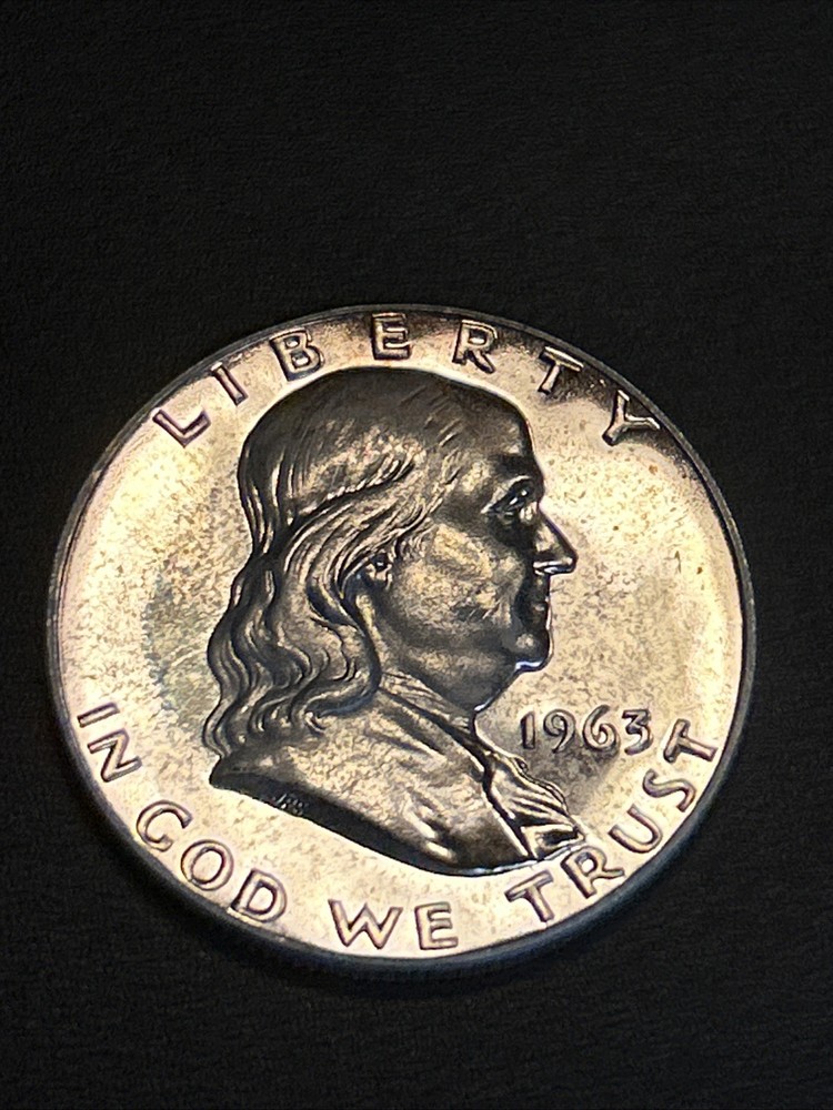 1963 US Franklin 50C Proof Nice Coin.