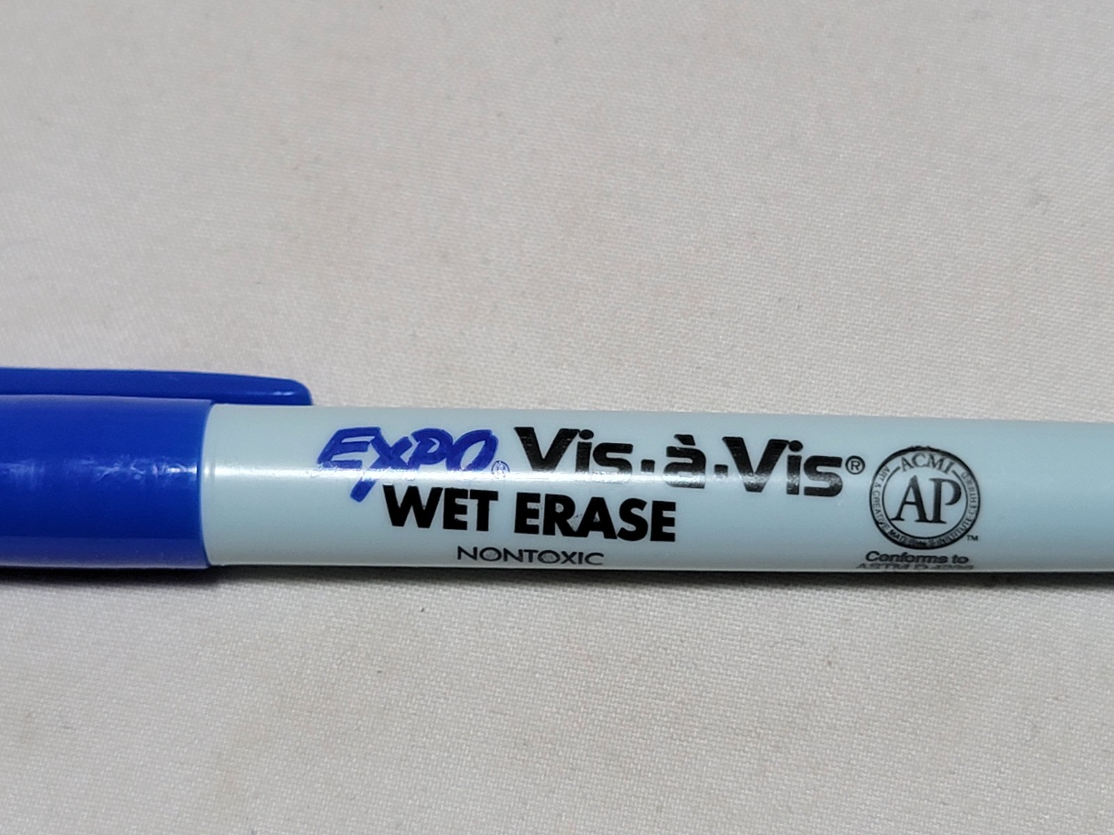 2 Boxes of Blue Expo Vis-a-Vis Wet Erase Markers 24 X Fine Point Pens # 16003