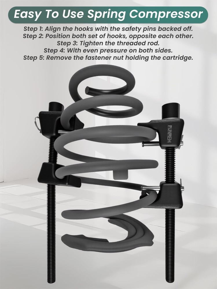 Coil Spring Compressor Tool 2pc Macpherson Strut Spring Compressor Tool for S...