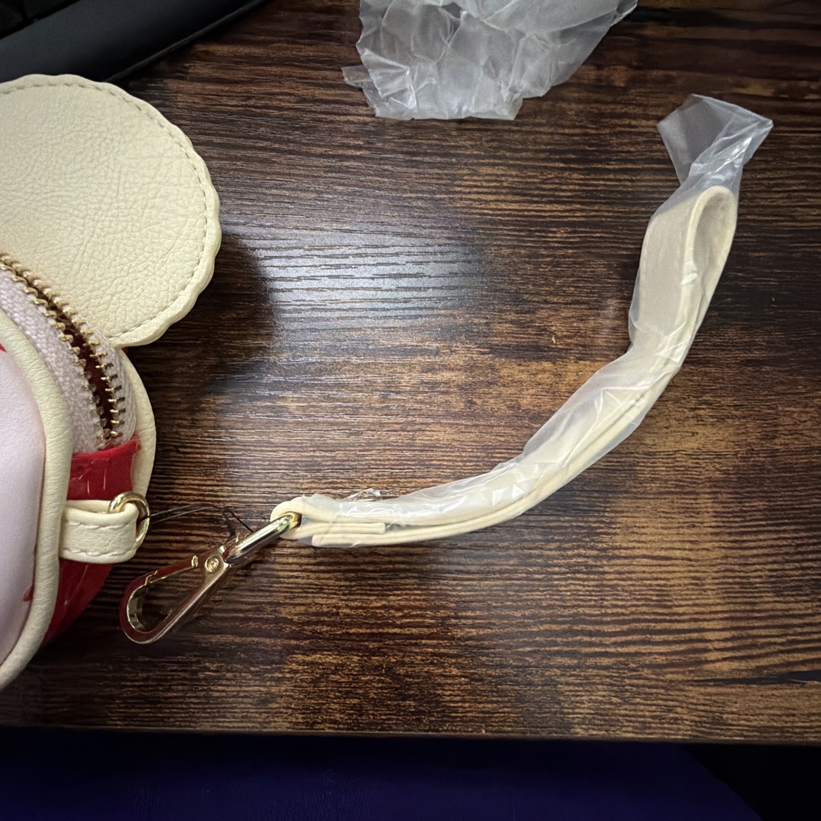 Loungefly Disney Minnie Mouse Cherry Pie Coin Purse Zip Around Pouch With Strap