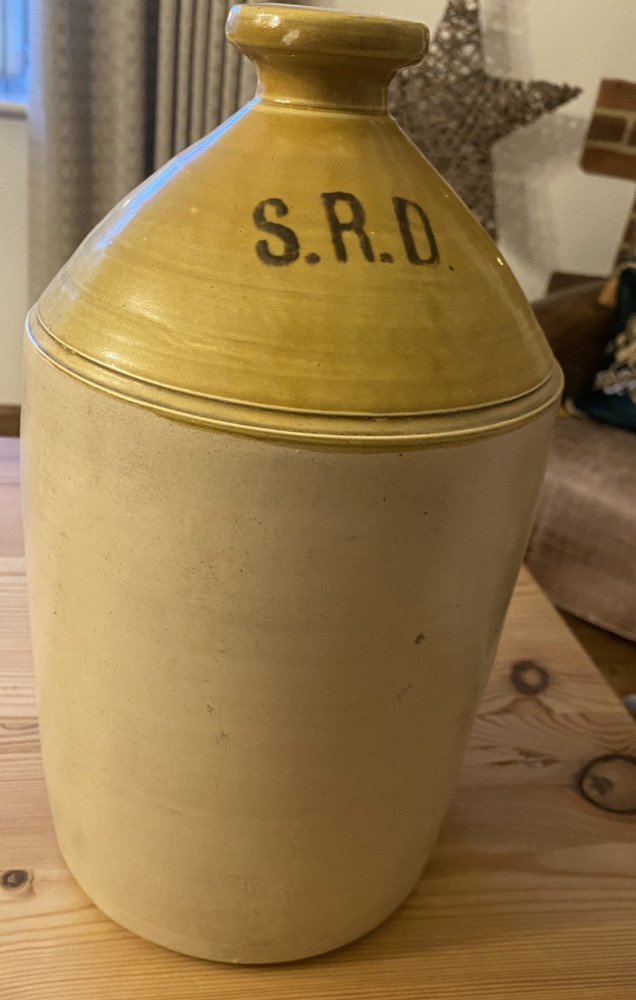 Stunning WW1 Stone SRD rum pot. Candy, Devon