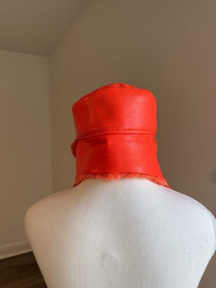Bright Orange Ski Hat Size 7 5/8