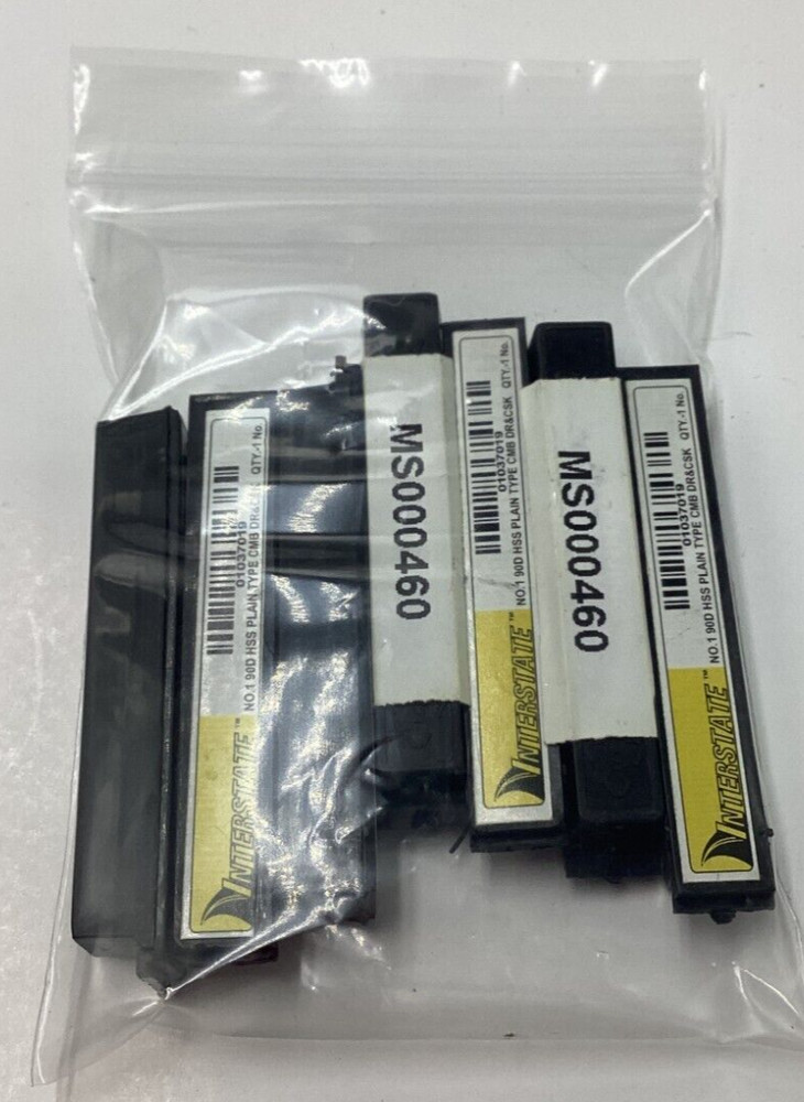 (QTY 7) Interstate 01037019 #1 90D Combo Drill & Countersink HSS Plain Type