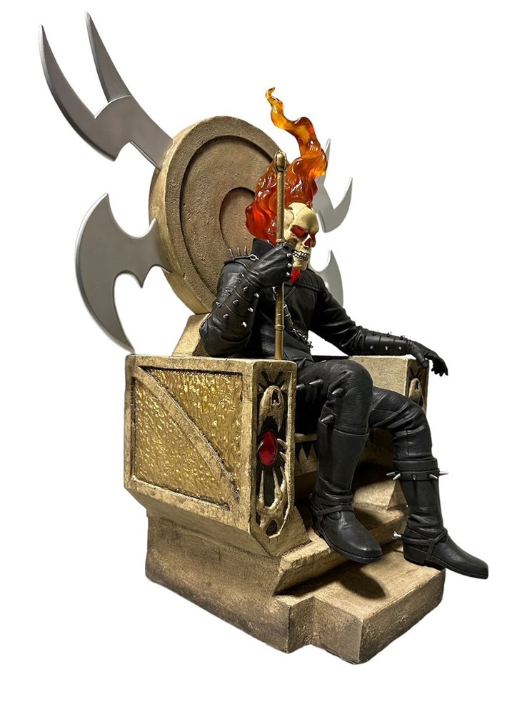 Sideshow Collectibles Ghost Rider On Throne Exclusive Comiquette Marvel Sample