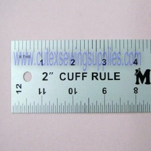 Cuff Ruler 12" X 2" Aluminum Cuff-Wide Ruler