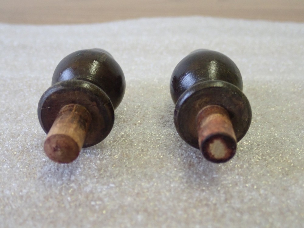 Antique carved acorn drawer knobs