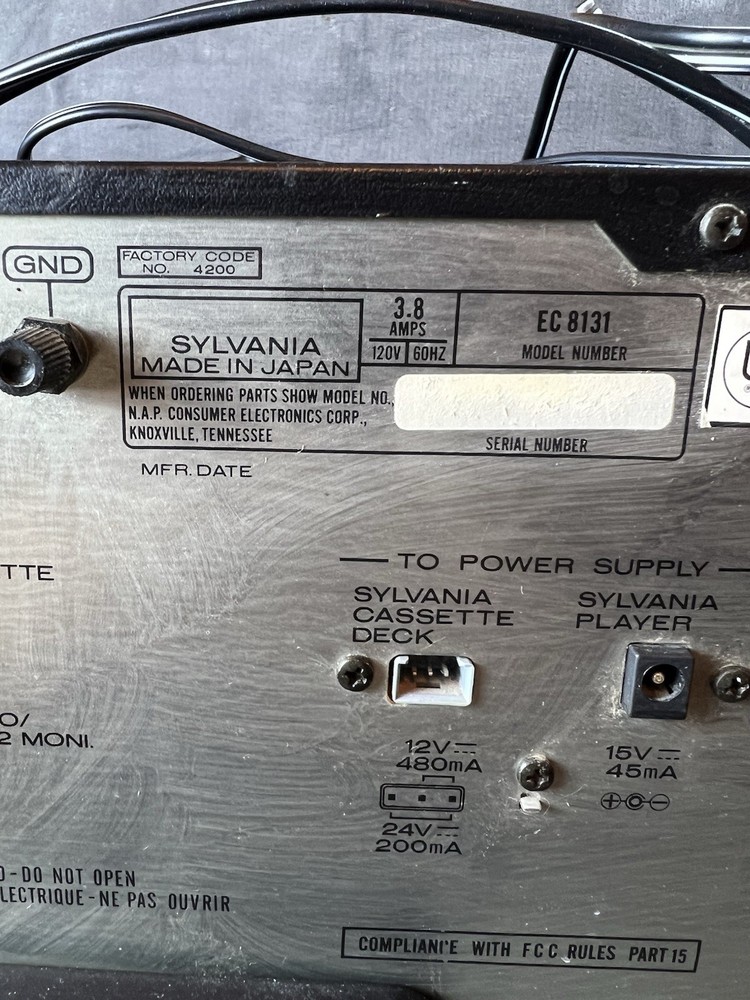Vintage Sylvania EC8131 Stereo System Receiver Amplifier Equalizer Tuner 🎵📻📼