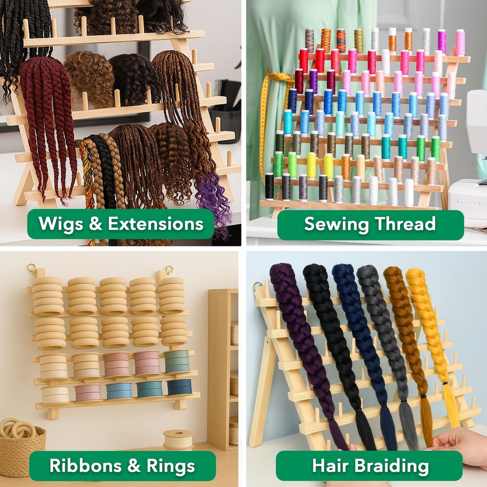 Sewing Embroidery Thread Holders - 60-Spool Thread Rack Organizer - Braiding ...
