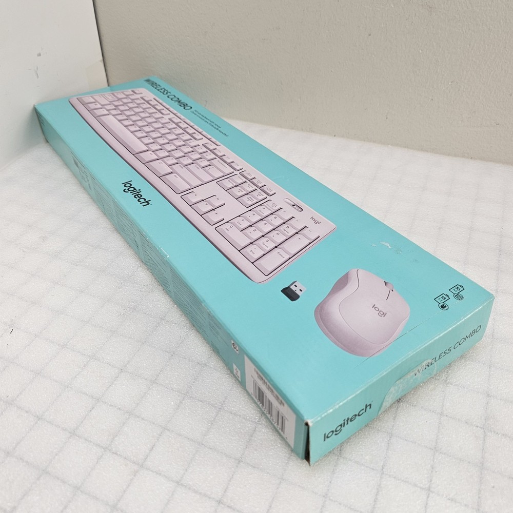 Logitech MK270 Pink Full-size Wireless Keyboard&Mouse Bundle w/USB Receiver NOB