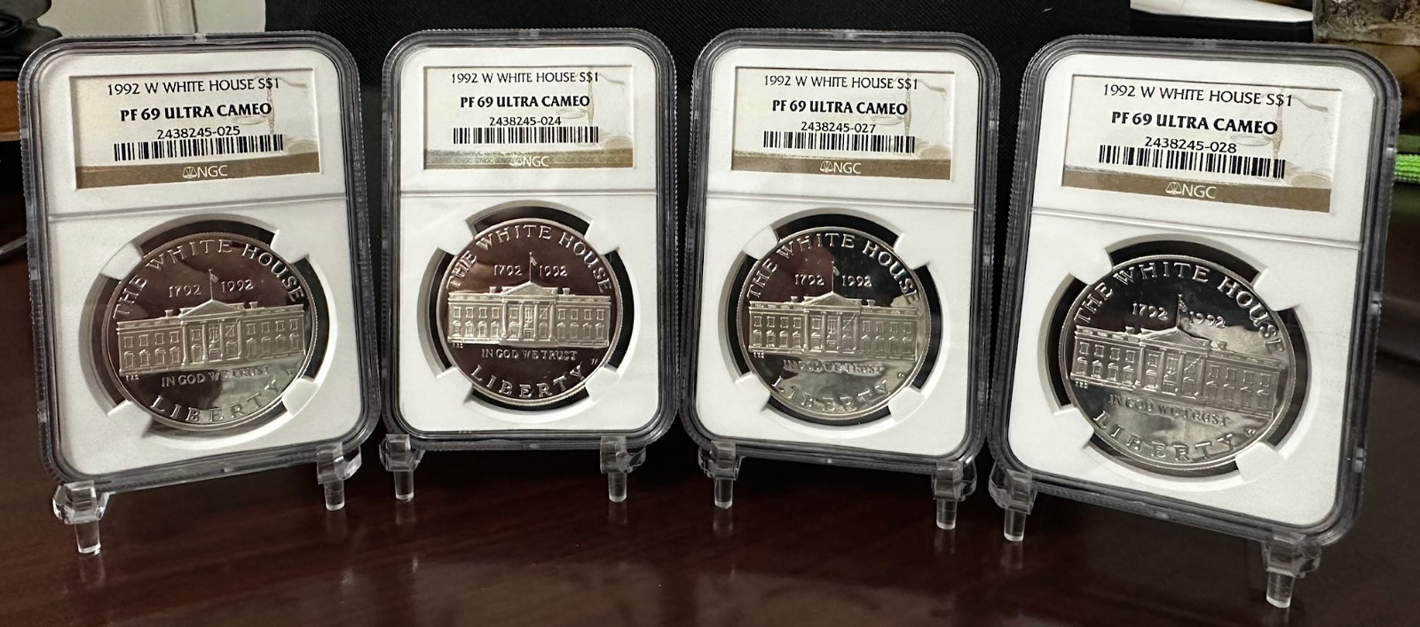 1992-W White House $1 Commemorative NGC PF69 Ultra Cameo Proof Silver Dollars!!