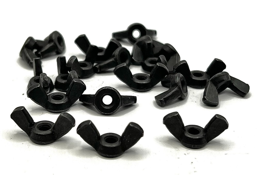 20 Tattoo Machine Black Oxide 8-32 Wing Nut 8-32 Thread Base Plate Hardware