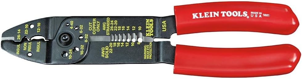 Klein Tools 1001 Multi Tool, Made in USA, Wire Stripper / One Size, Red