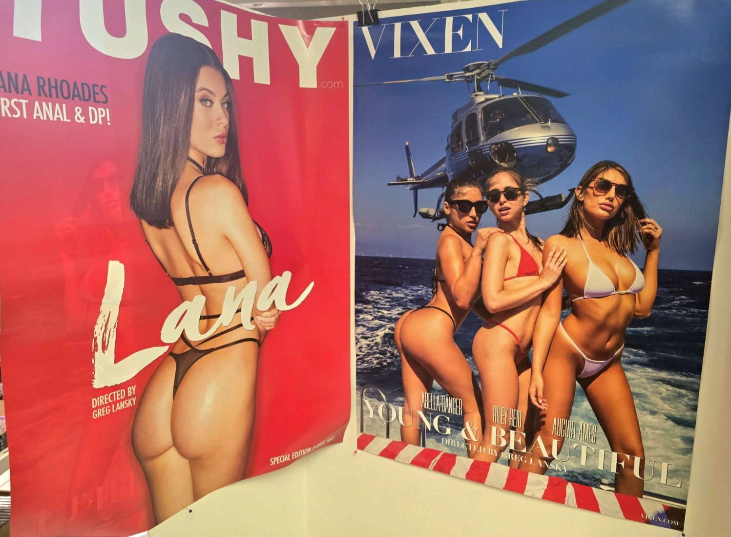 2 Sided 2017 TUSHY LANA / VIXEN "YOUNG & BEAUTIFUL" PROMO POSTER (19"X27")