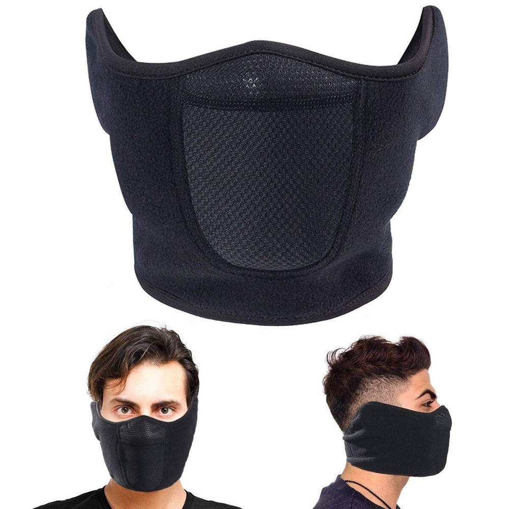 Balaclava Half Face Mask Adjustable Fastener Windproof One Size, Half-face