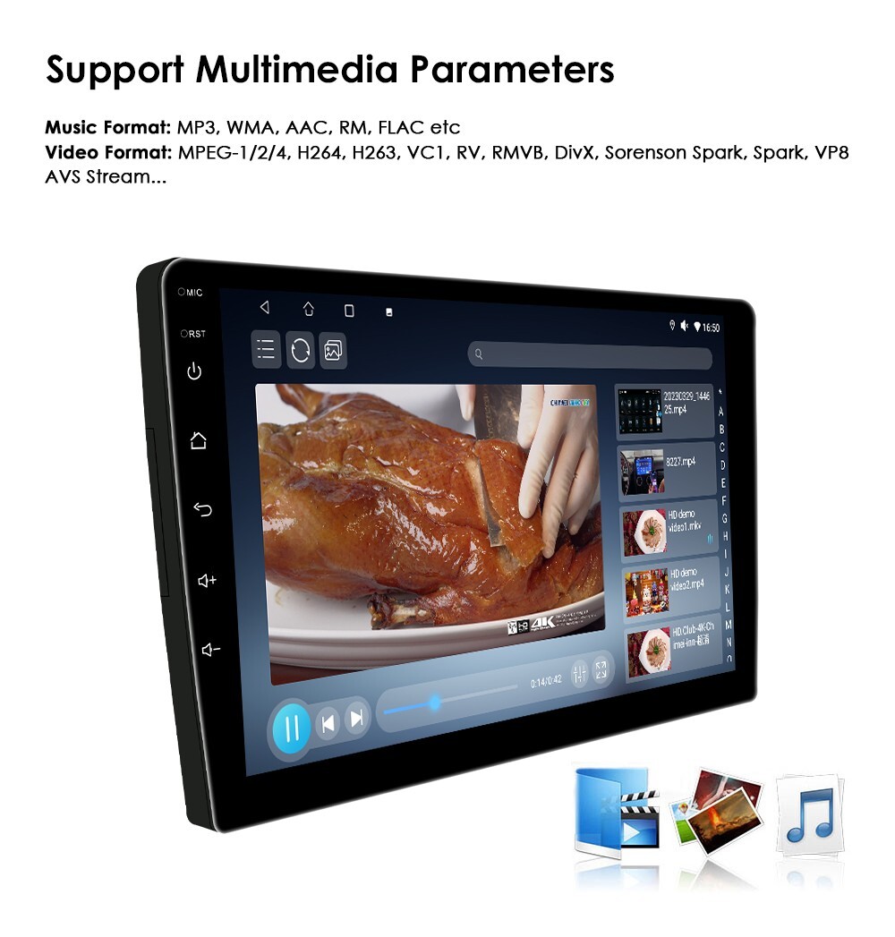 Apple Carplay For Toyota Corolla 2014-2016 Car Stereo Radio Android 14 GPS WIFI