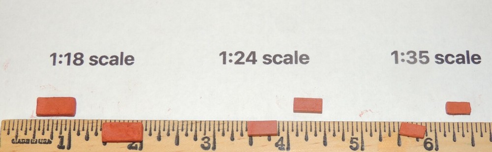 175 RED BRICKS 1:35 SCALE  DIORAMA MINIATURE NEW !