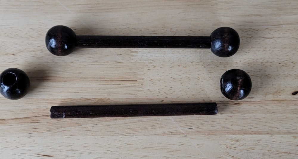 Vintage Mangelsens-Yarn Tree BELLPULL & DOWEL SETS With Knobs YOU CHOOSE