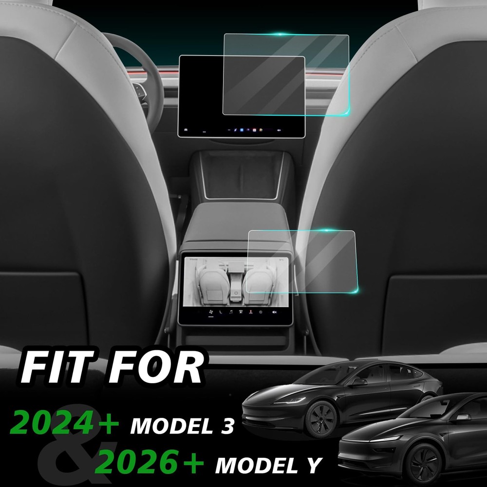 for 2026+ Model Y Juniper Refresh & 2024+ Model 3 Highland 2PCS Screen Matte