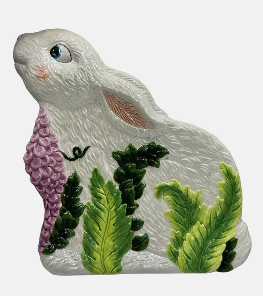 Christopher Radko Hand Painted Bunny Plate 9"  Easter Spring Appetizer