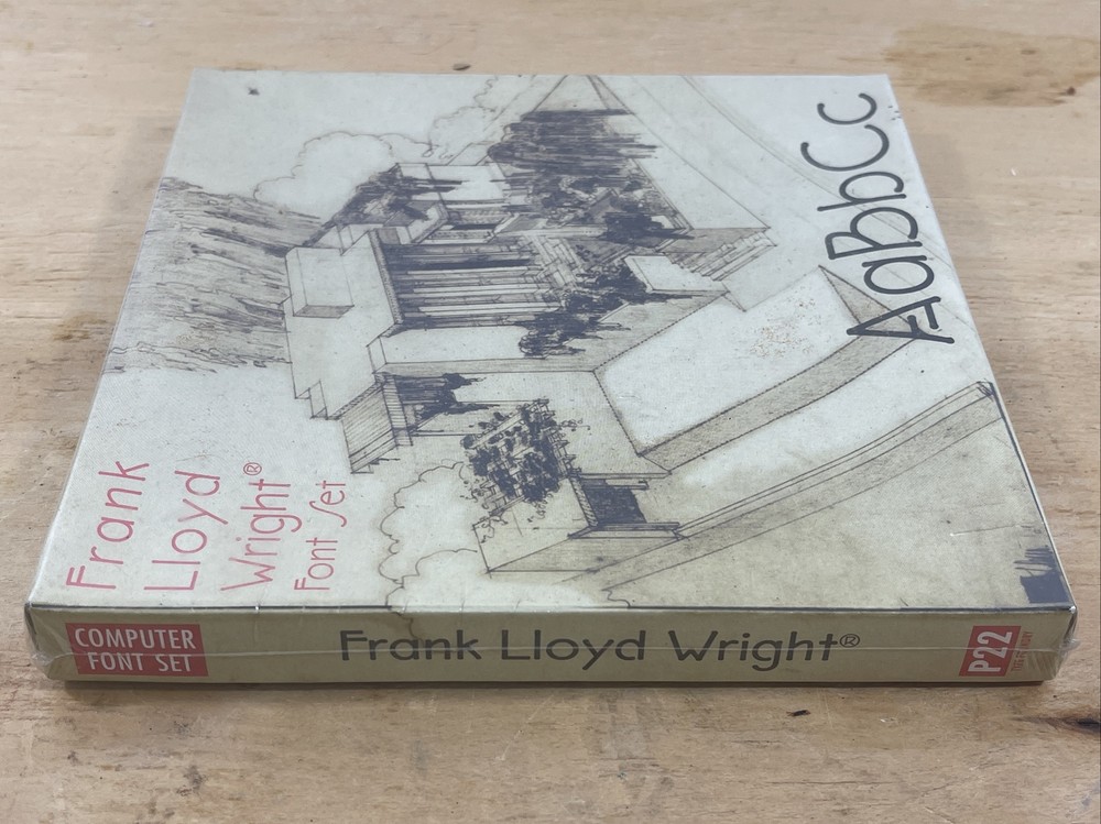 Frank Lloyd Wright Computer Font Set Floppy Disk. SEALED for Mac. 1999. RARE