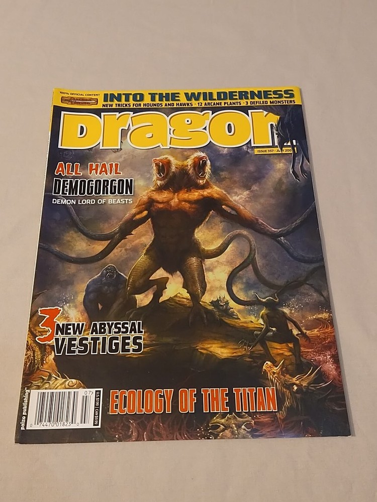 Dungeons and Dragons Dragon Magazine #357 Fine Condition