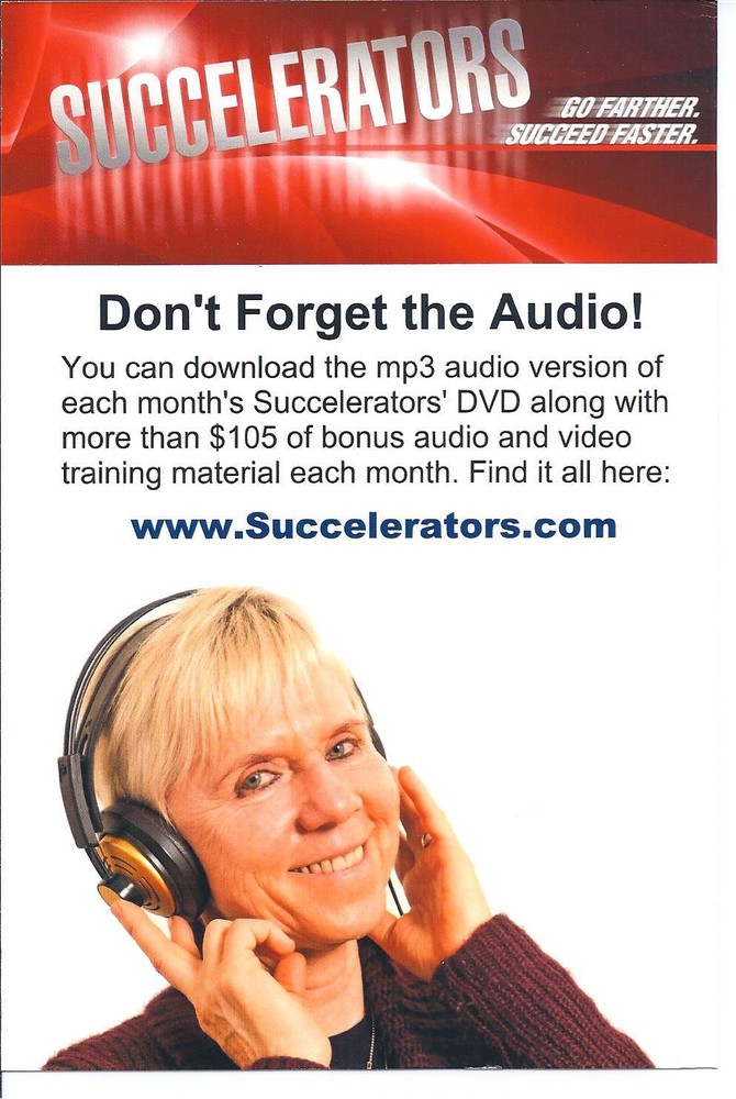 Succelerators - Now More Excuses by Randy Snow - DVD