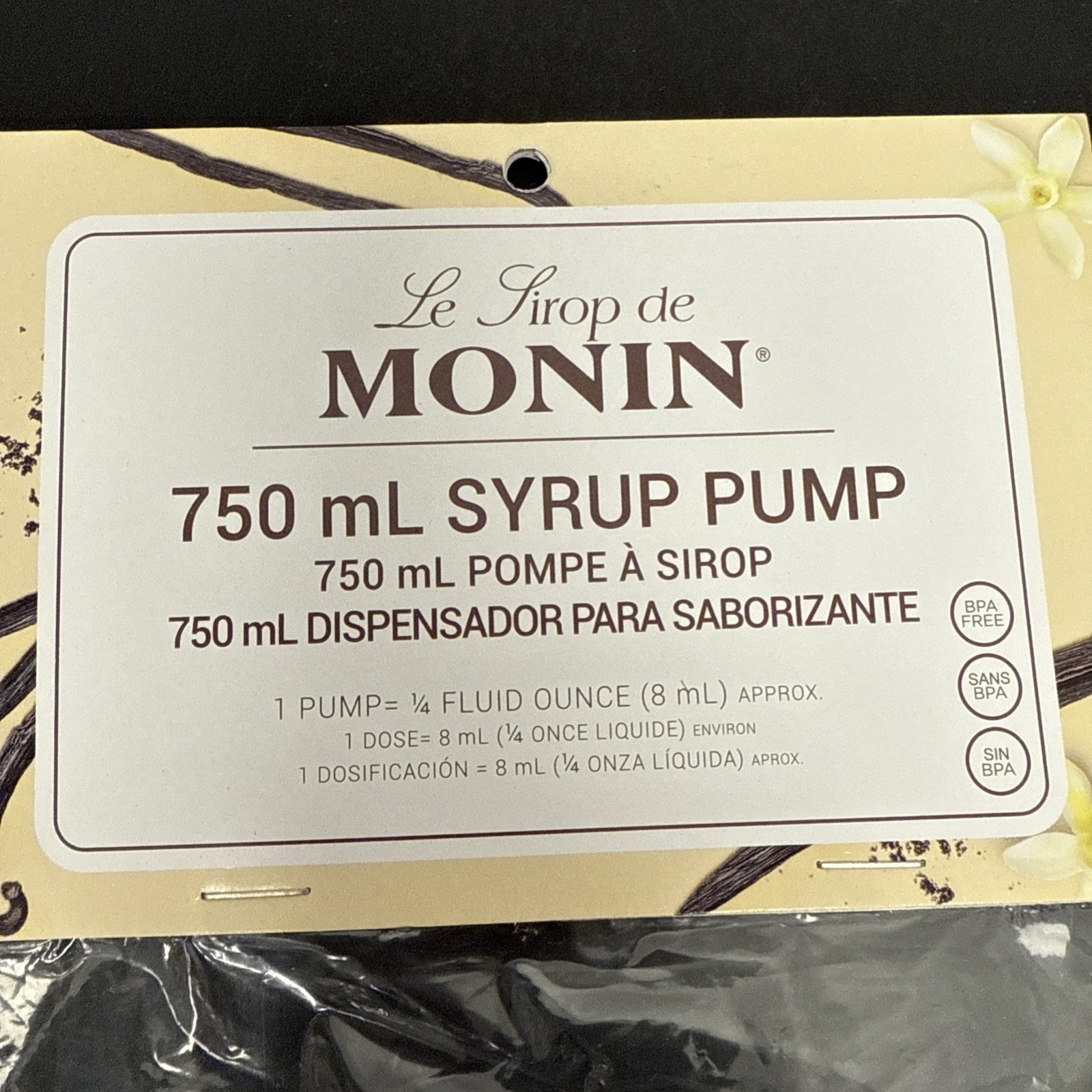 NEW Monin 750 mL Syrup Pump Dispenser (Pack of 2)