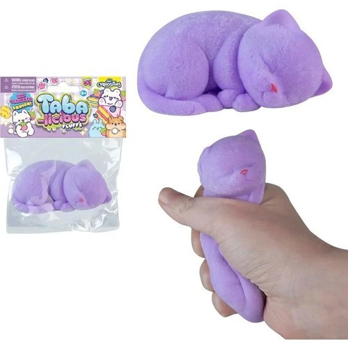 Taba-Licious Curiosities Fluffs Purple Cat Squeeze Toy