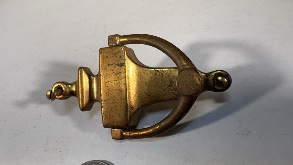 Vintage solid brass petite colonial door knocker S