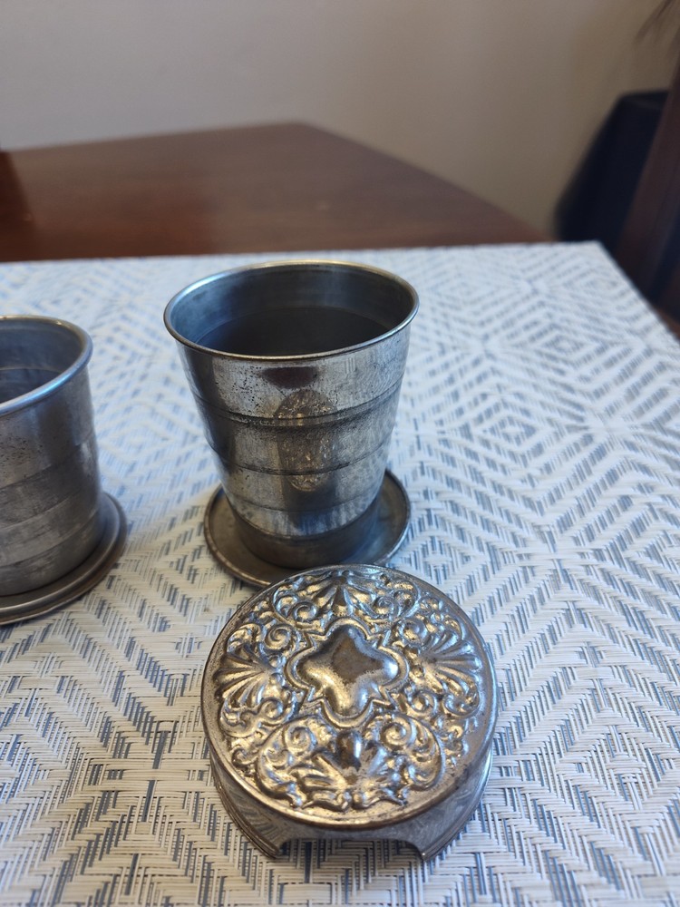 3 Collapsible Metal Cups, Camping/Hiking