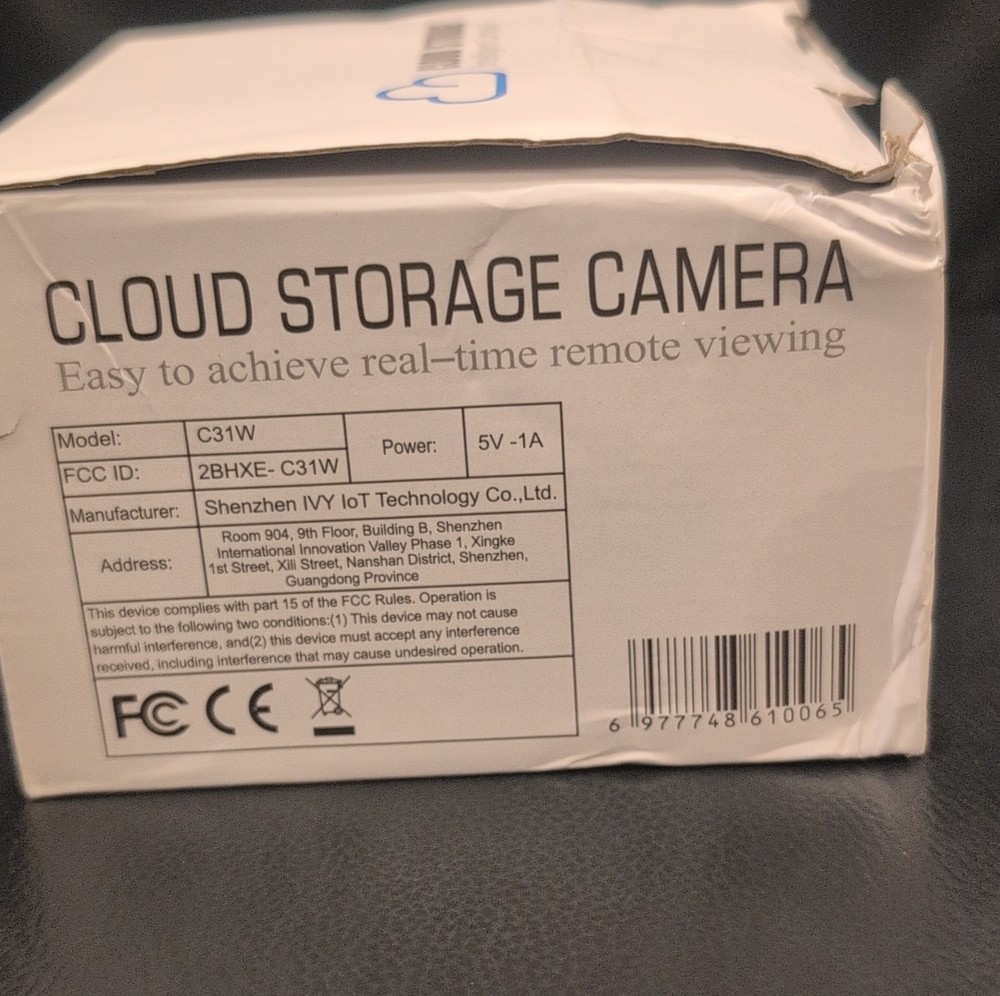 Shenzhen IVY IoT Technology C31W Wi-Fi Cloud Storage IP Security Camera White