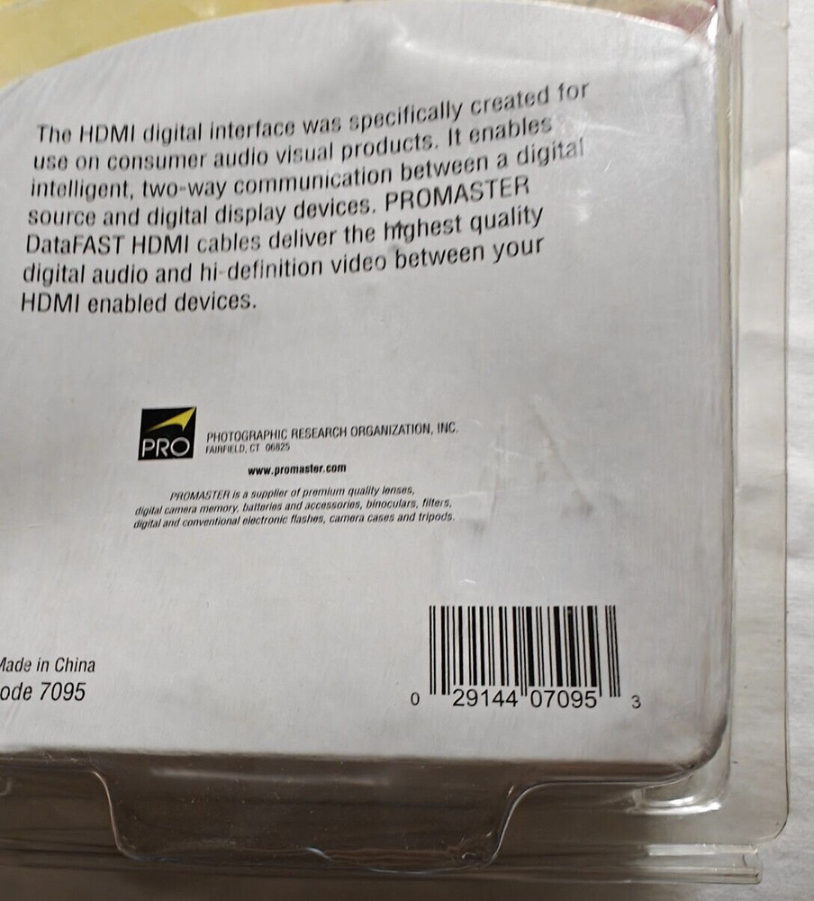 Promaster DataFAST HDMI - Micro HDMI High Speed Audio/Video Interface Cable, 6'