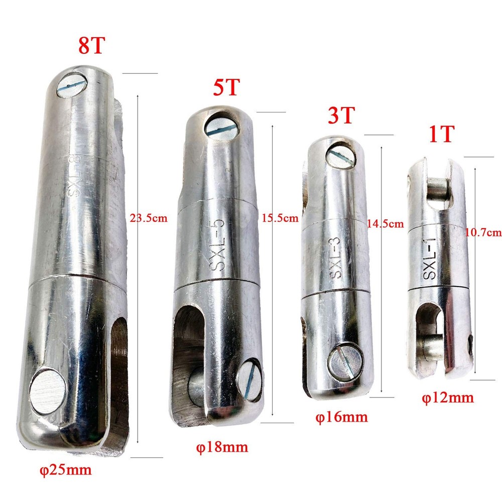 3 Ton Cable Pulling Swivel Puller Breakaway Wire Rope Roller Connector