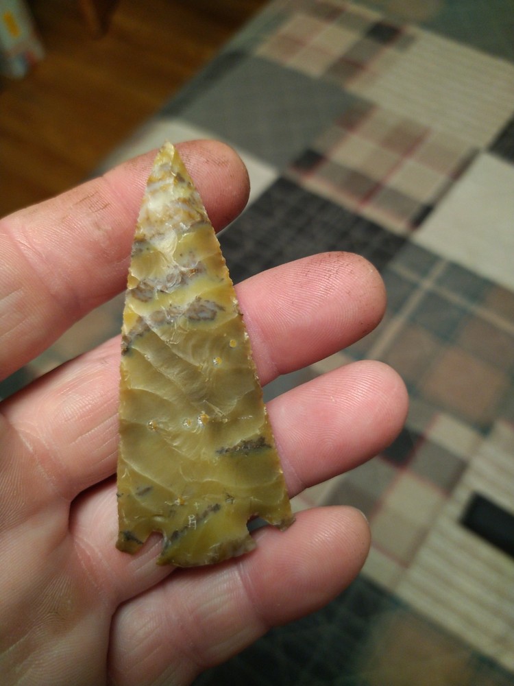 Square Barbed Clay Agate 3" x 1 3/'8"