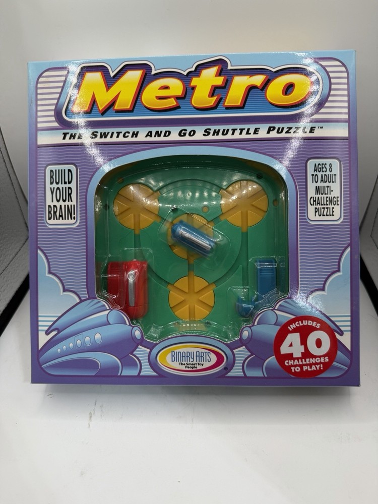 Metro Switch & Go Shuttle Puzzle Binary Arts Complete w/ Cards & Bag