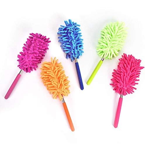 Microfiber Mini Duster Cleaning Brush Dust Cleaner Hand Duster Extendable Green