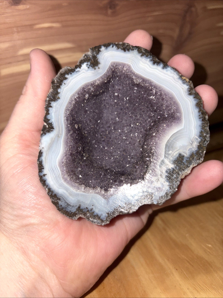 Natural Amethyst Agate Geode 12oz
