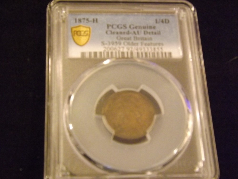 1875-H     1/4 D         GREAT BRITAIN      PCGS  AU