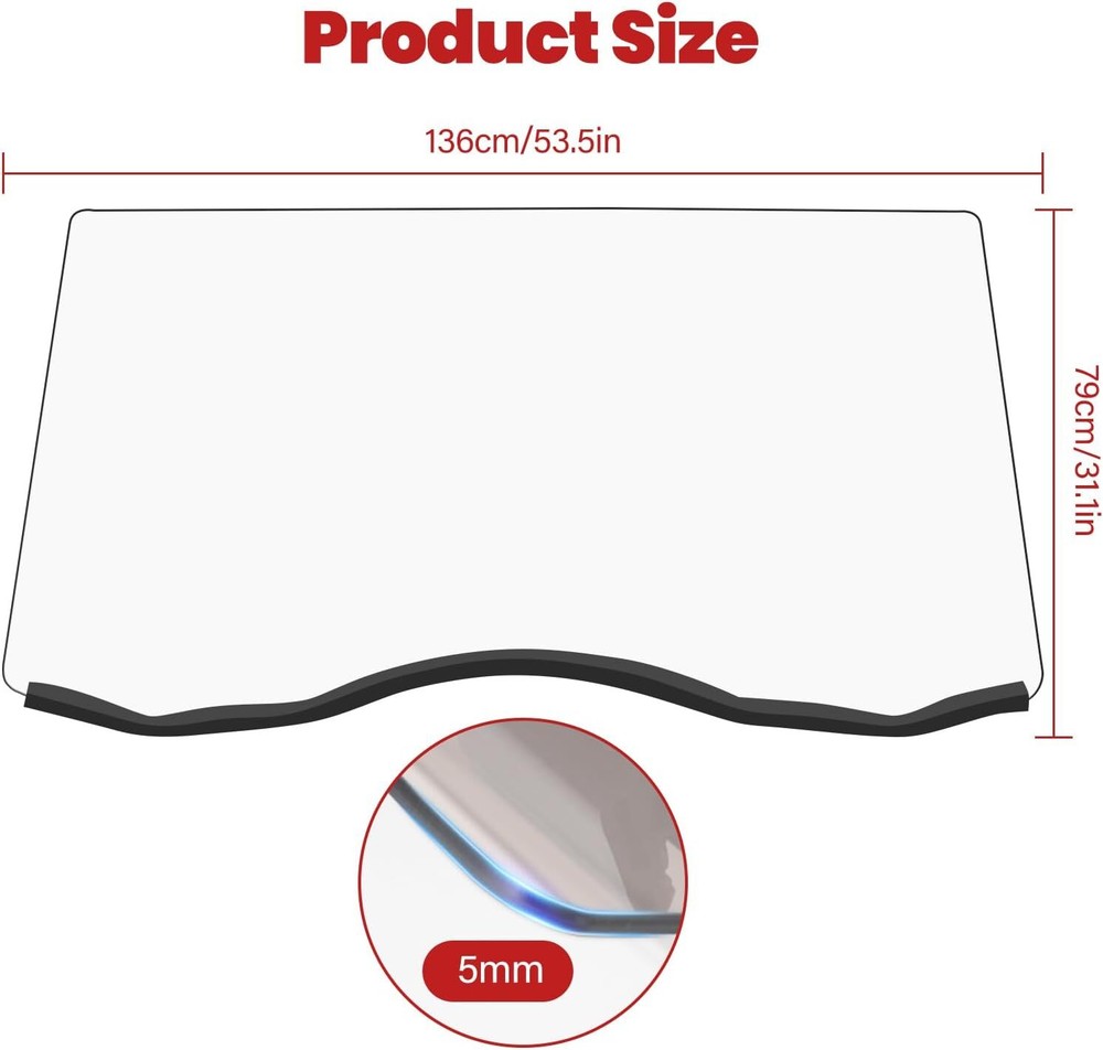 For Can-Am 2014-2020 Commander Max 800 1000 Full Front Windshield Clear Window