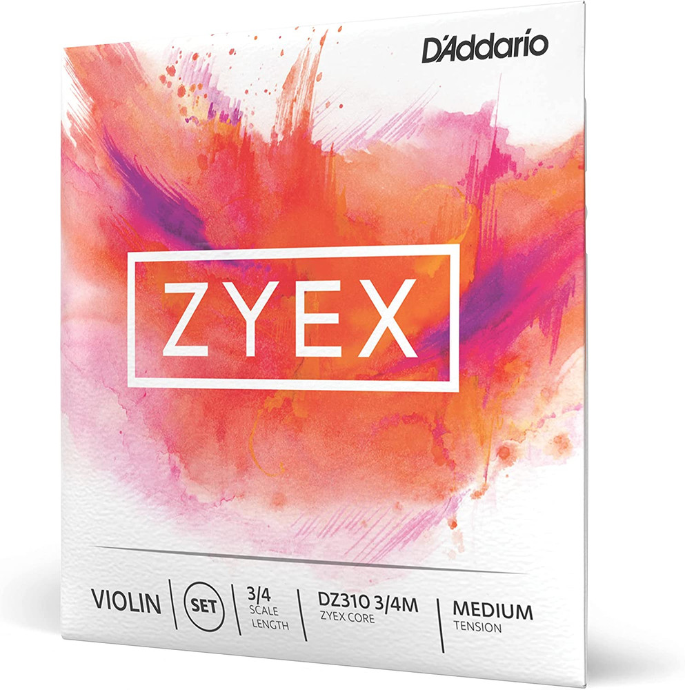 Zyex Violin String Set, 3/4 Scale, Medium Tension
