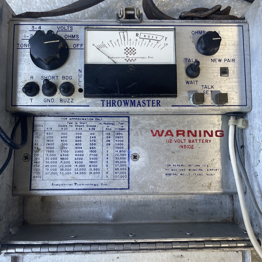 Vintage Colcom THROWMASTER TM 102 Cable Test Set
